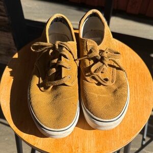 Vans Brown Suede Sneakers with White Soles